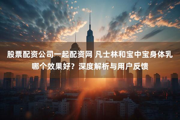 股票配资公司一起配资网 凡士林和宝中宝身体乳哪个效果好？深度解析与用户反馈